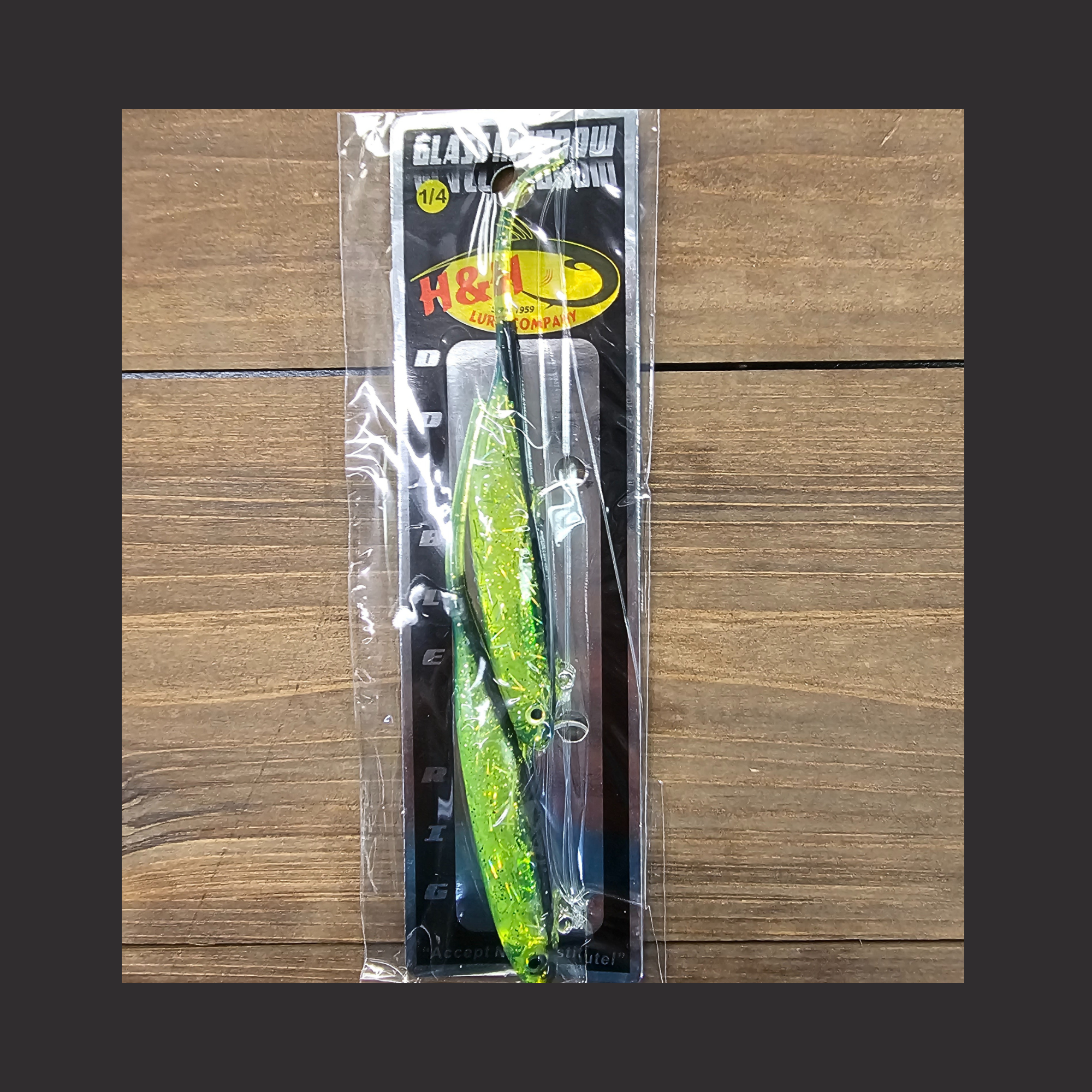 Glass Minnow Double Rig Fishing Lure | 1/4 oz | H&H Lure Co