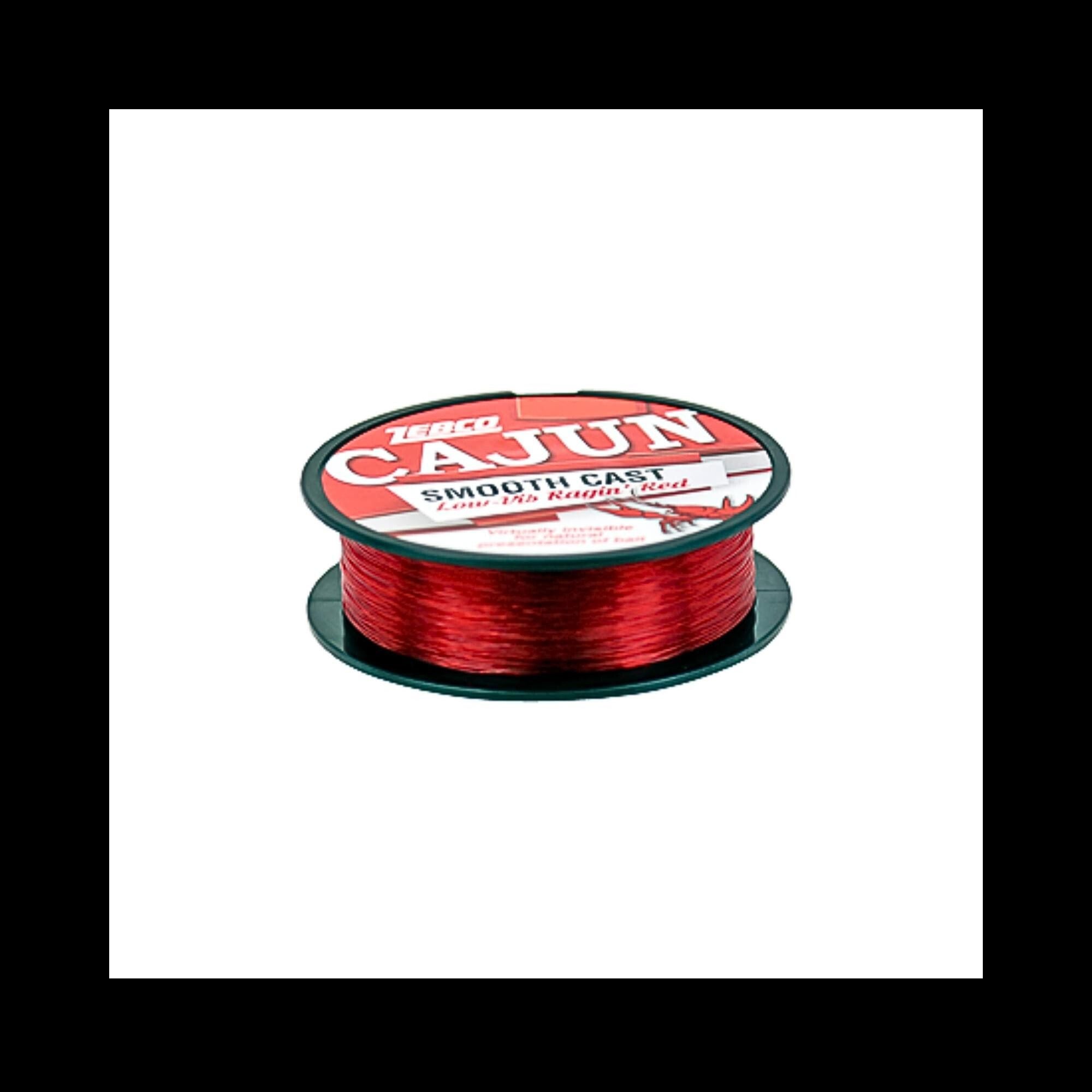 Zebco Cajun Line Smooth Cast Fishing Line | Low-Vis Ragin' Red