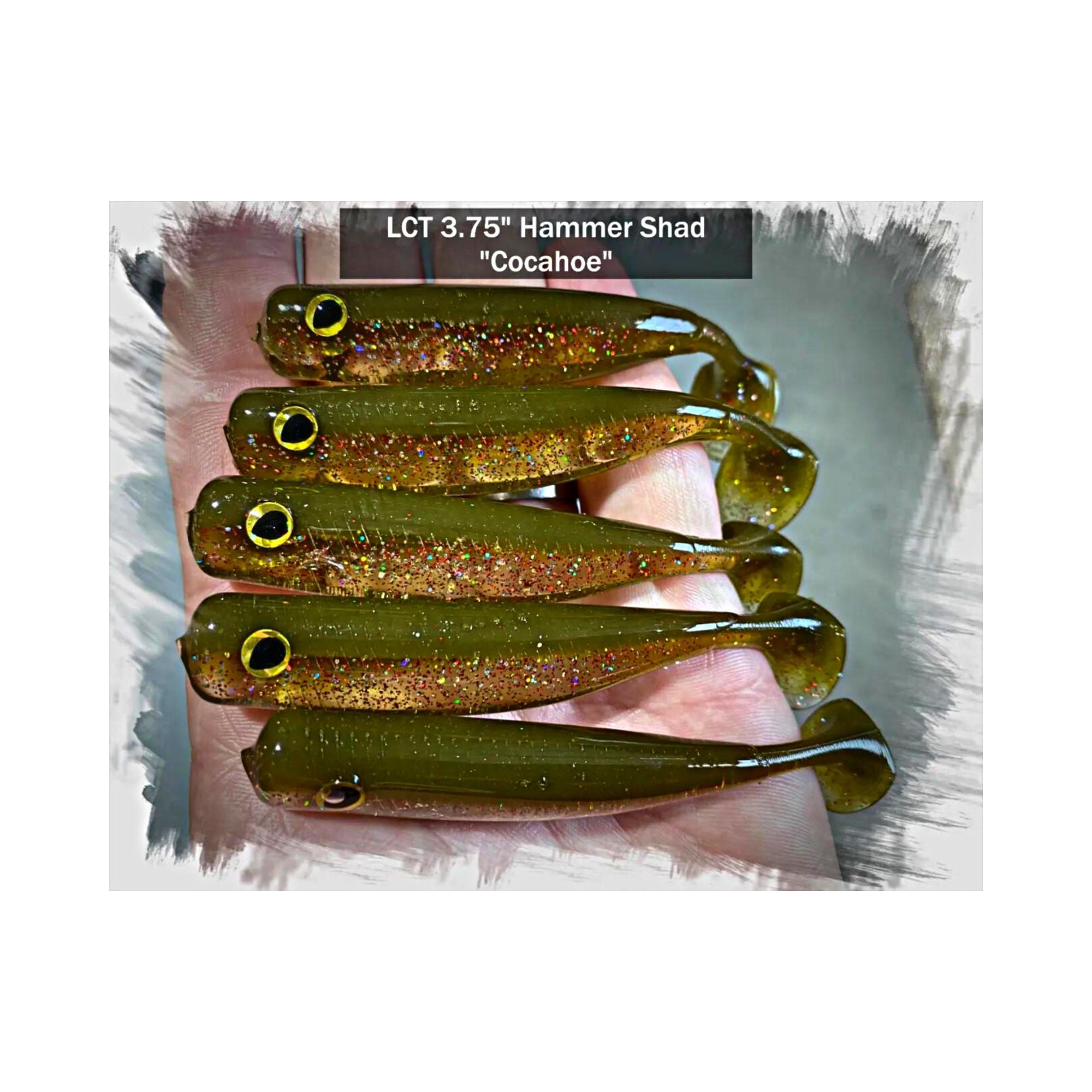Legacy Custom Tackle, Fishing Lures, 3.75 Hammer Shad