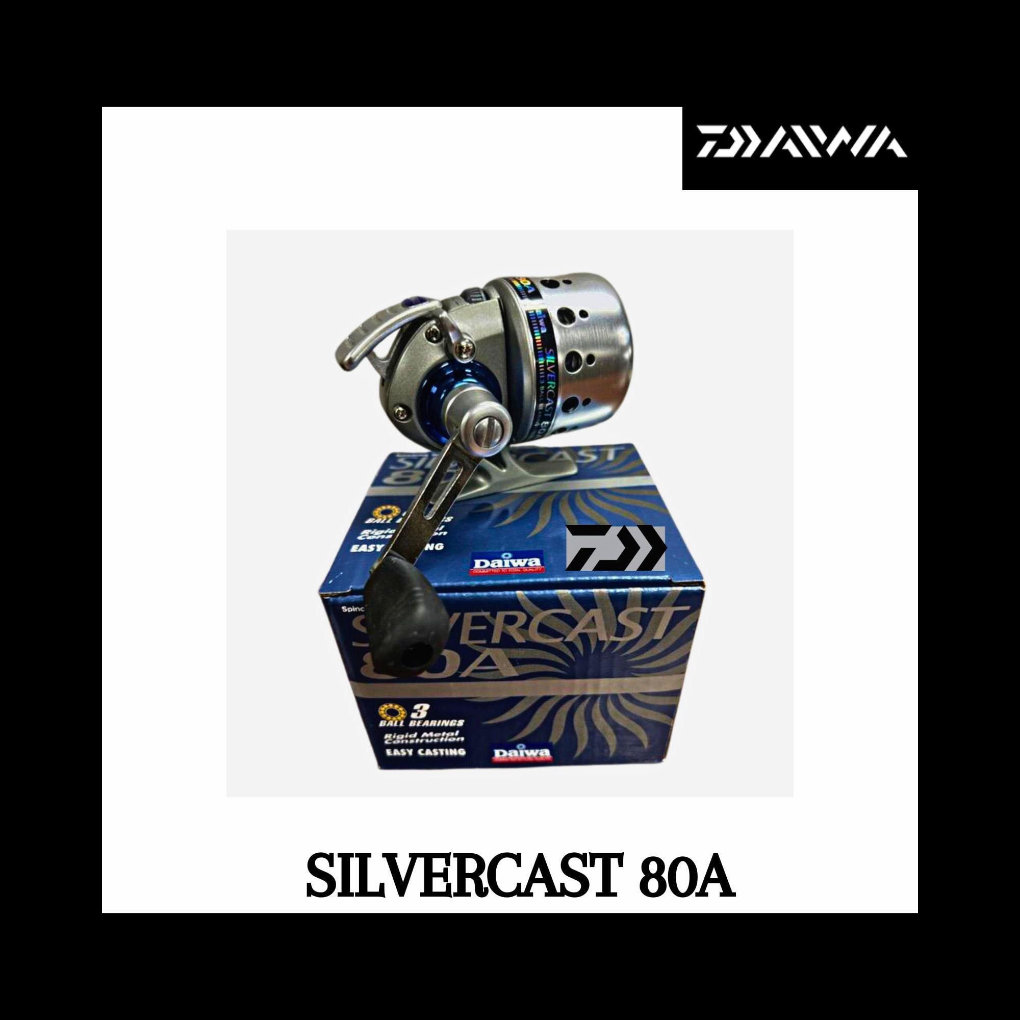 Daiwa Fishing Reel, Silvercast 80A, Spincast