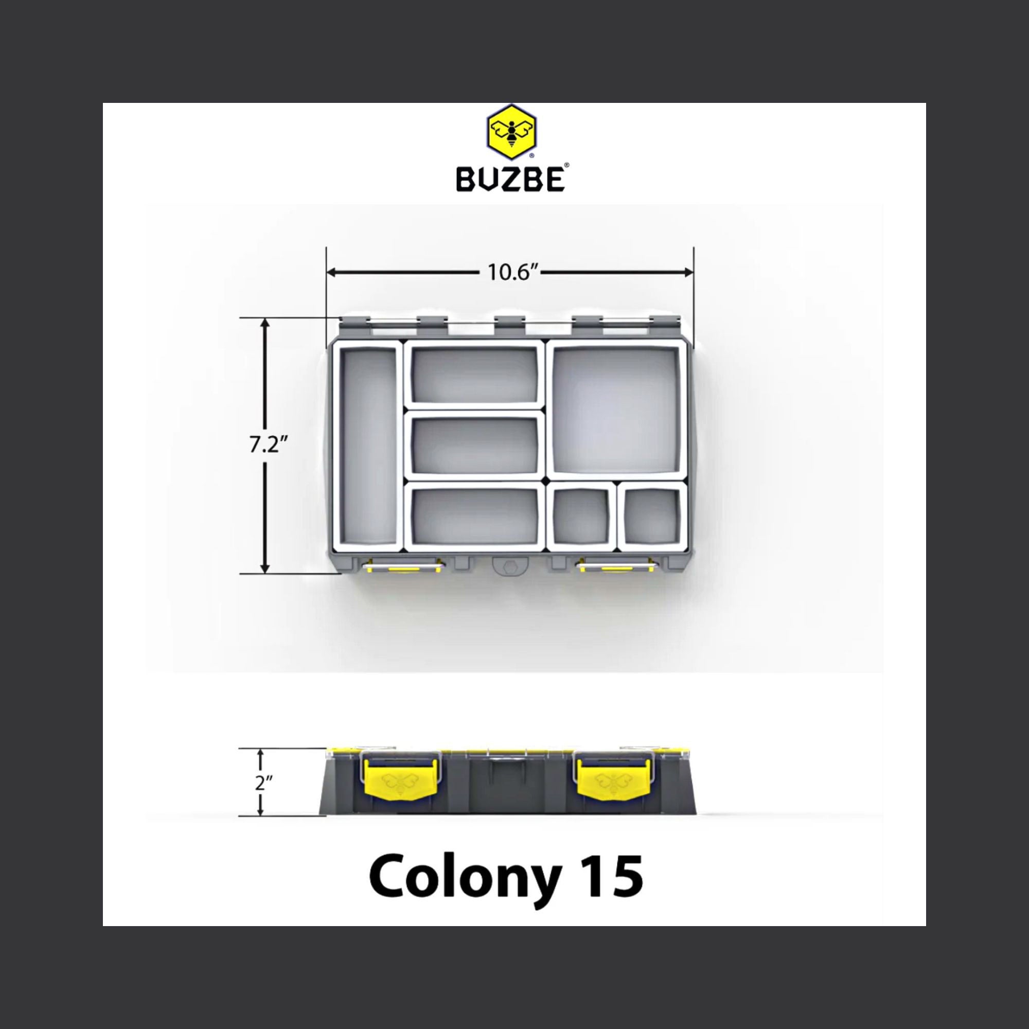 Buzbe Modular Tackle Box, Colony 15, Fishing Supplies Store
