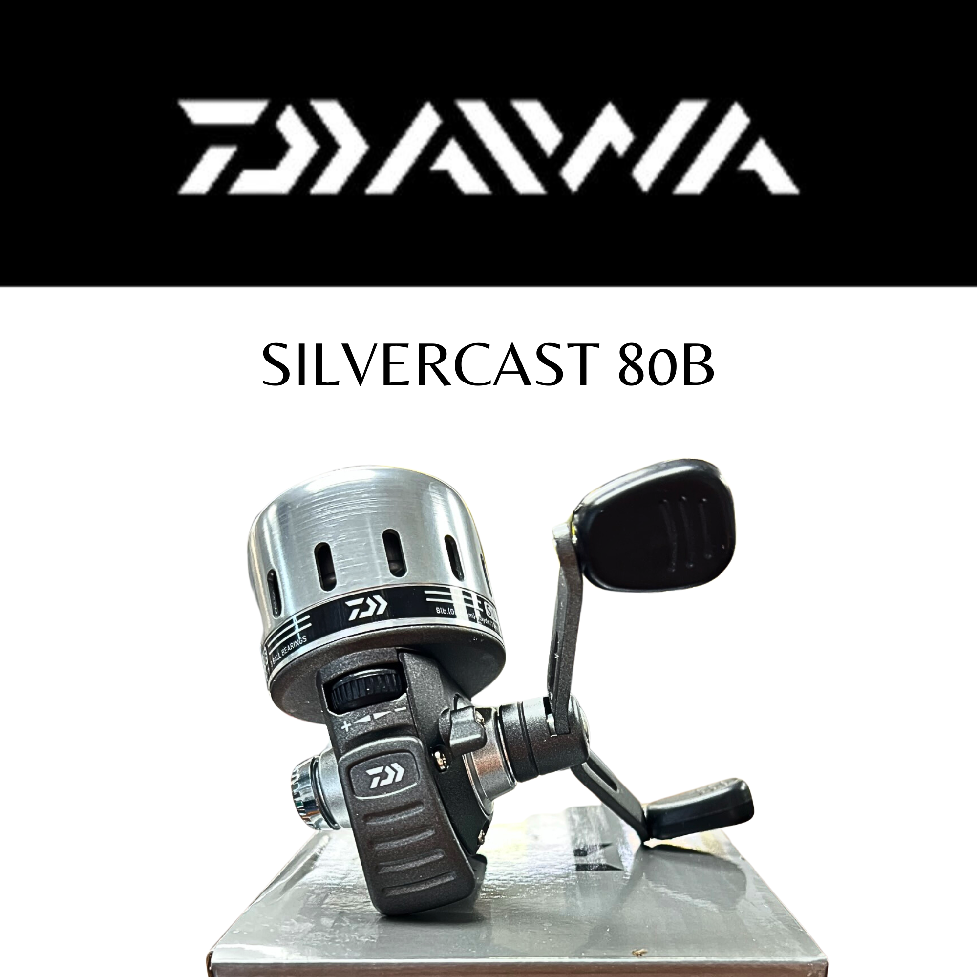 Silvercast 80B Fishing Reel, DAIWA, Spincast Reel, Fishing Store