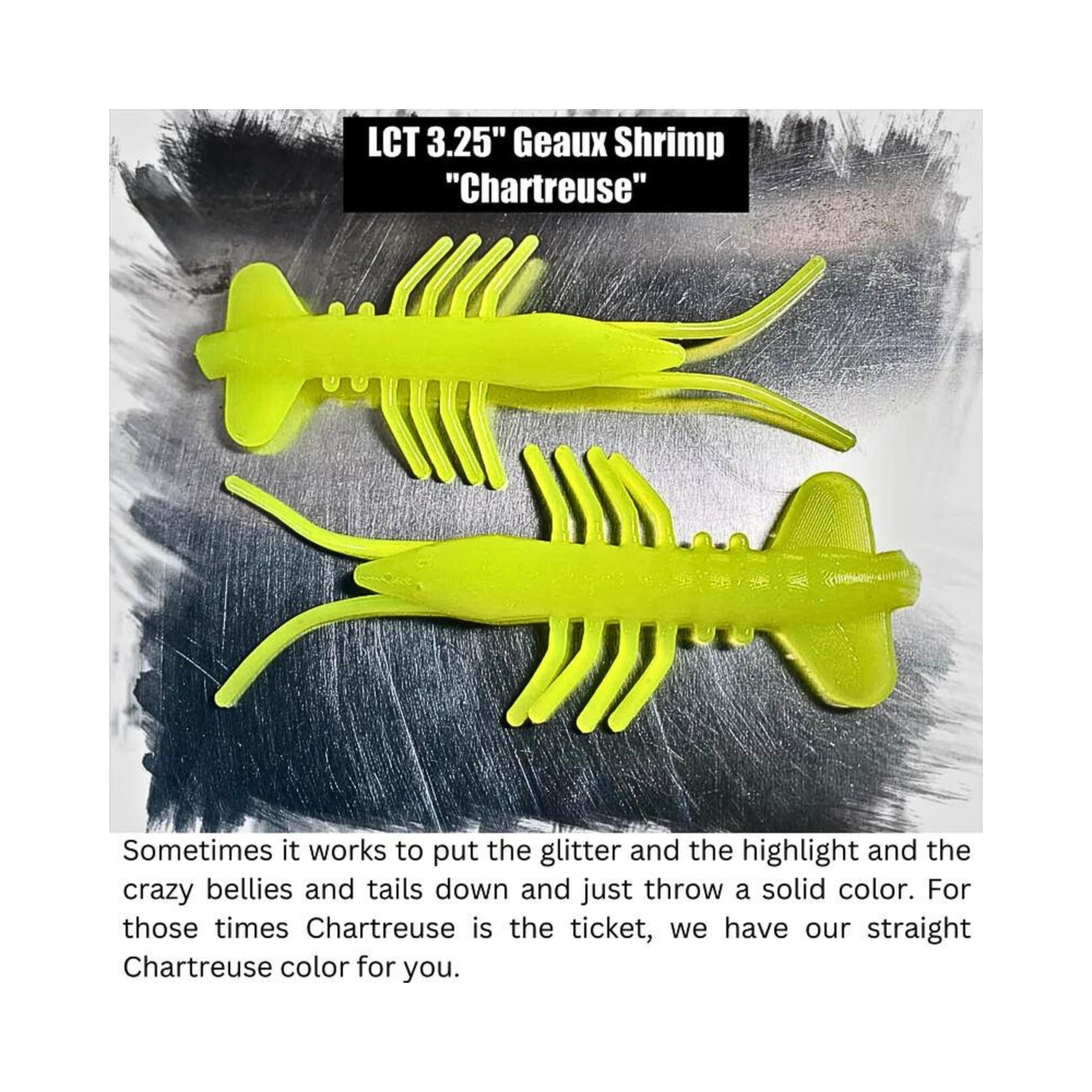 LCT 3.25 Geaux Shrimp, Legacy Custom Tackle, Bait