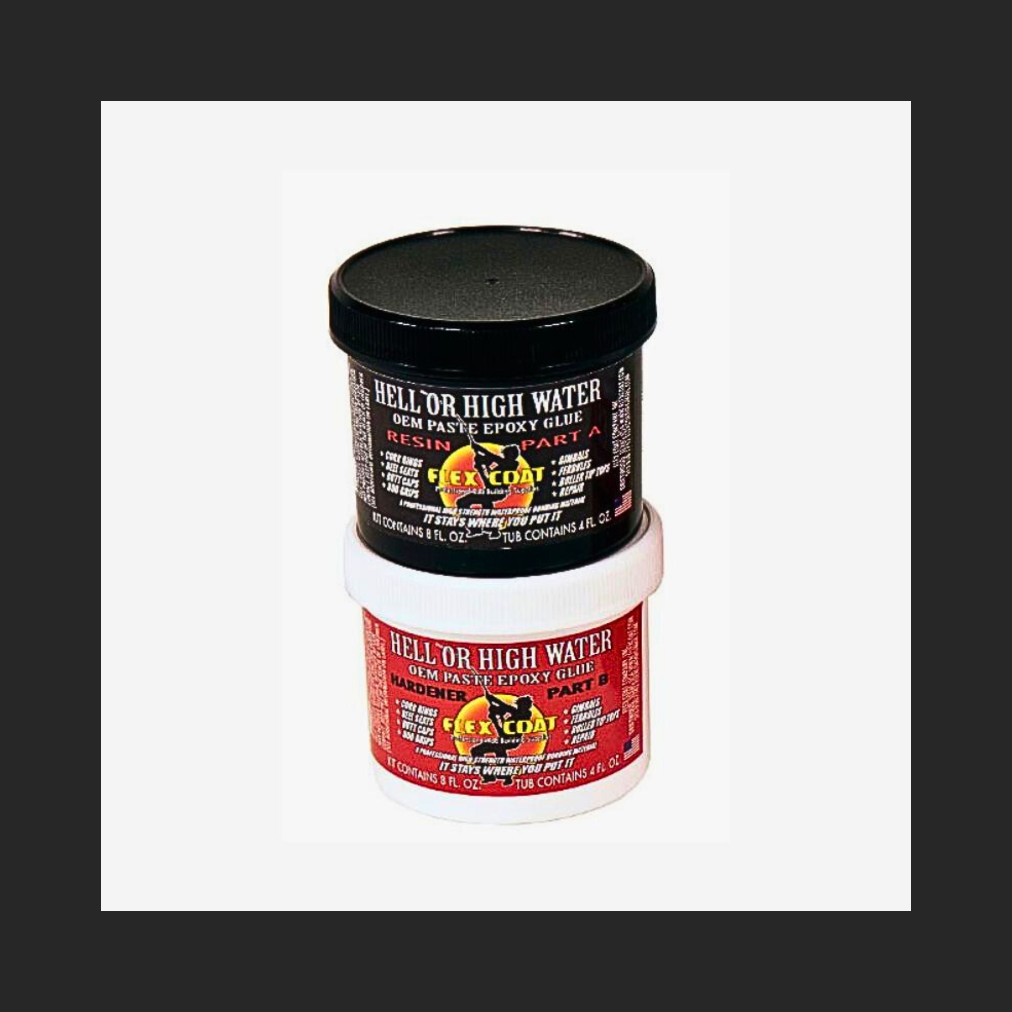 Hell or High Water Paste Epoxy Glue, Flex Coat, Rod Building