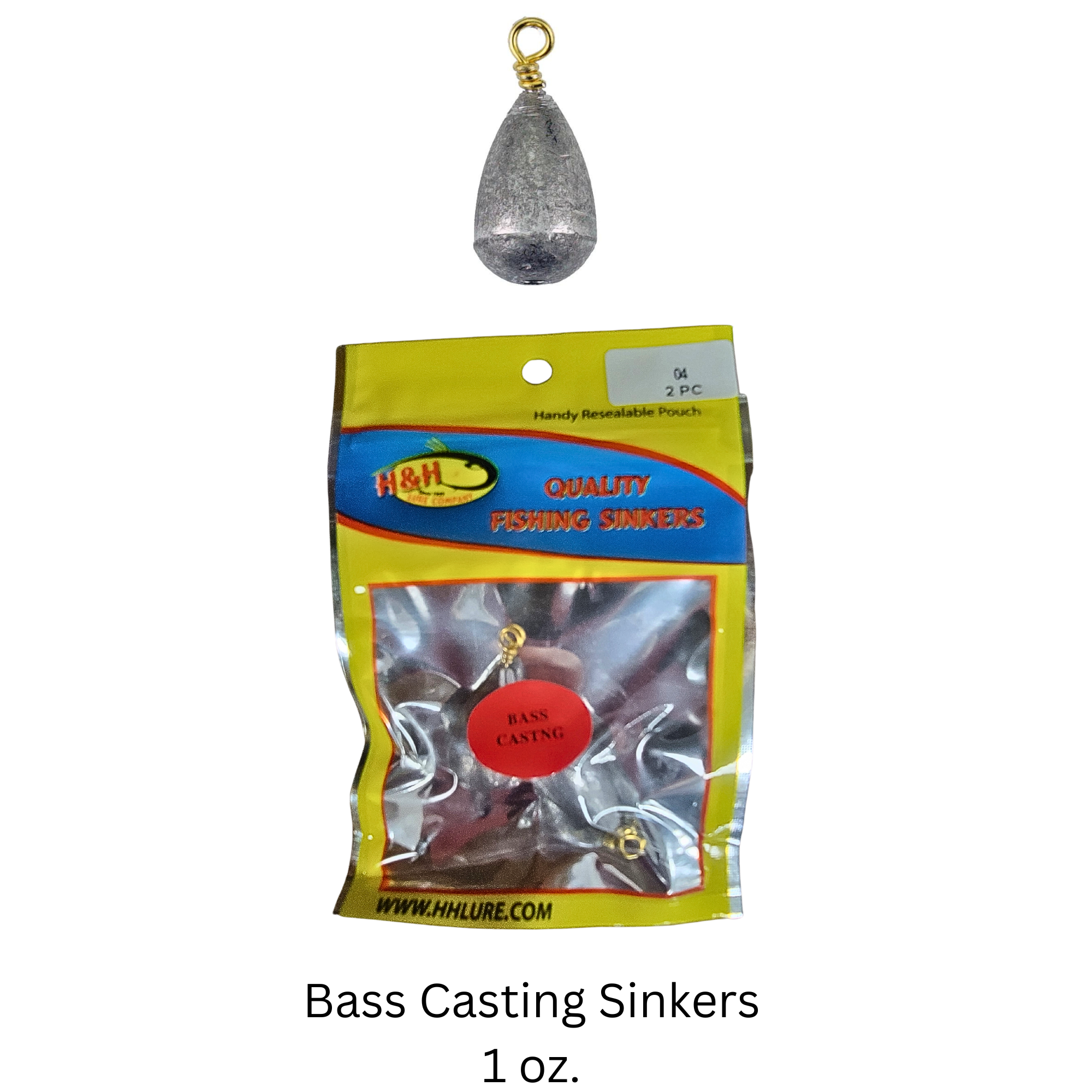 Bullet Weights Bass Casting Sinkers - 1oz