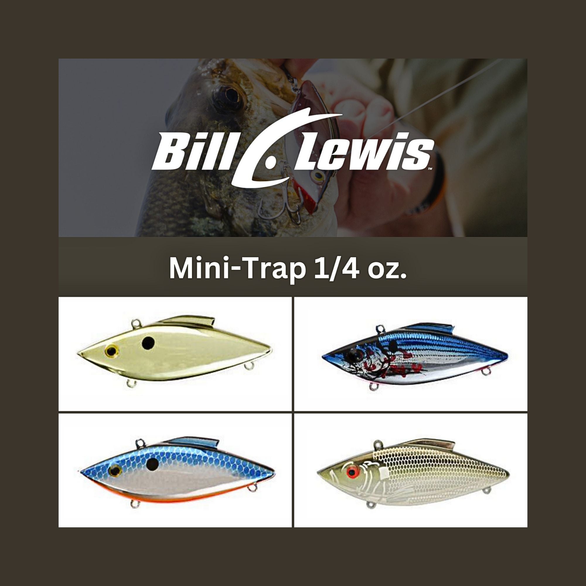 Mini-Trap Lipless Crankbait, 1/4 oz, Bill Lewis