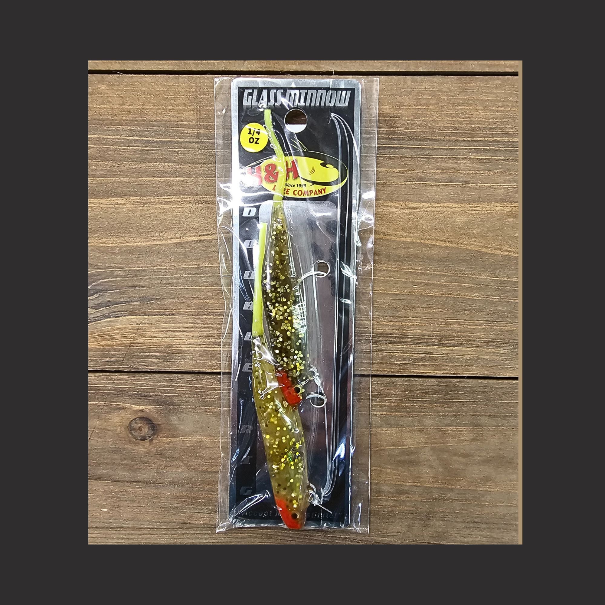 Glass Minnow Double Rig Fishing Lure, 1/4 oz