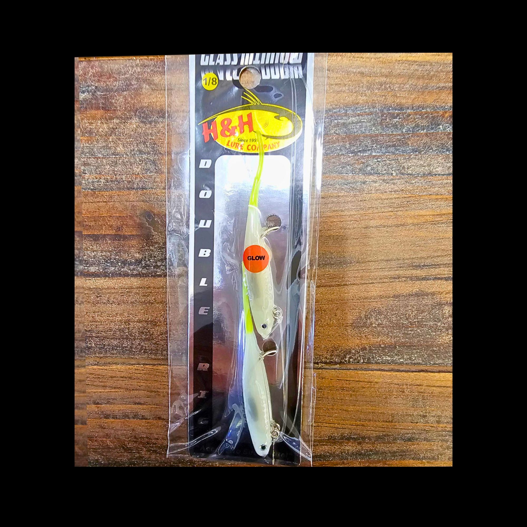 H&H Glass Minnow Double Rigs for Speckled Trout and Inshore Fishing Species  Glass Minnows Double Hook Rig